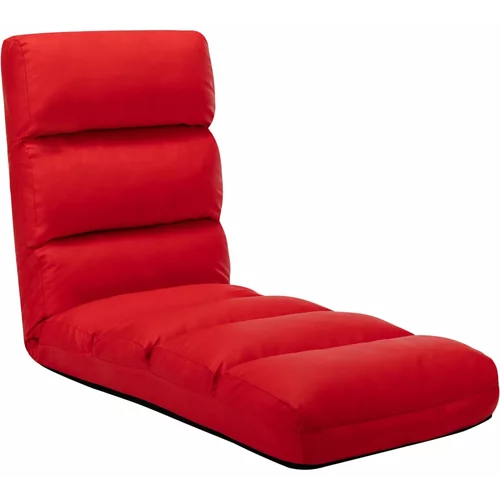 vidaXL Zložljiv stol / blazina rdeče umetno usnje, (20764950)