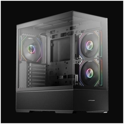 LC-Power Case Gaming 812BOnyx Vision, Midi-Tower, ATX3xARGB fans,GPU: 400mm, CPU Cooler: 190m Cijene