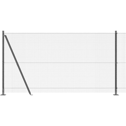 vidaXL Zavarena Ograda s 13 Priključnim Stupovima Siva 1.2x25 m Čelik Cijene