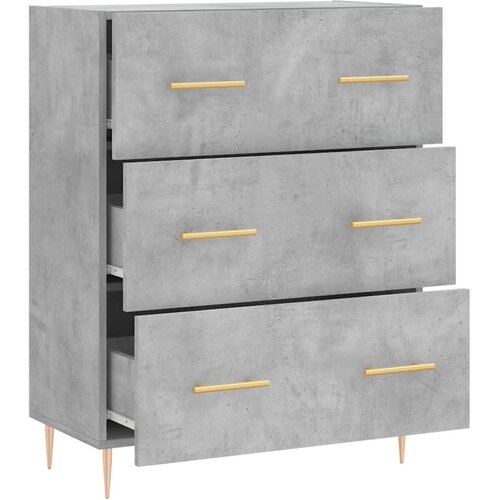  Komoda siva boja betona 69,5x34x90 cm od konstruiranog drva Slike
