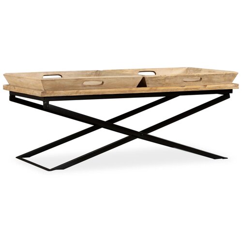 Furnova Klubska mizica iz trdnega mangovega lesa 110x55x42 cm, (21915409) Slike