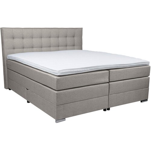 Boxxx BOXSPRING POSTELJA 160 cm x 200 cm , tekstil siva Cene