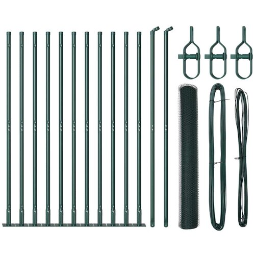 vidaXL set ograj Set 2 Temno zelena Kovina, plastični premaz 25 x 1 m Cene