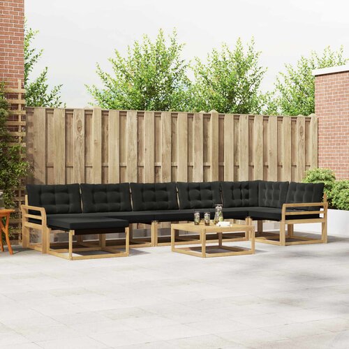  Set vanjskih sofa 8 pcs Bijela i crna 79 x 79 x 37 cm Cene