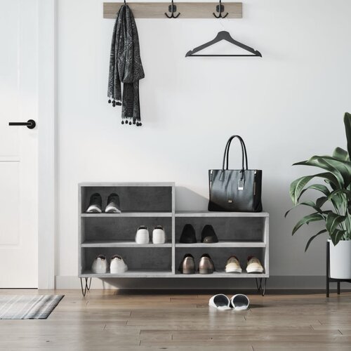 vidaXL Omarica za čevlje betonsko siva 102x36x60 cm inženirski les Cene