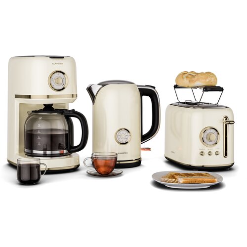 Klarstein Victoria set za zajtrk | toaster, grelnik za vodo in aparat za kavo | 12 skodelic Cene