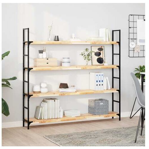 VidaXL Plutajuća polica 140x20x4 cm masivno neobrađeno drvo bagrema Slike