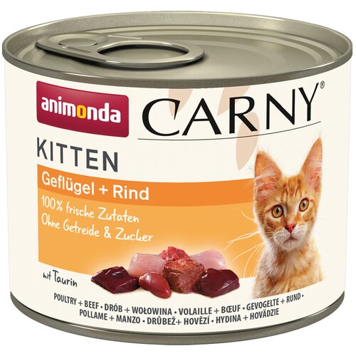  Me&scaron;ano varčno pakiranje animonda Carny Kitten 12 x 200 g - Perutnina & govedina Cijene