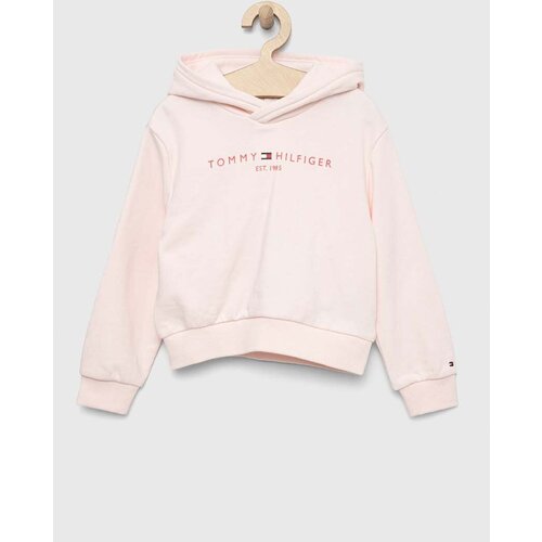 Tommy Hilfiger Otro&amp;scaron;ki pulover roza barva, s kapuco Slike
