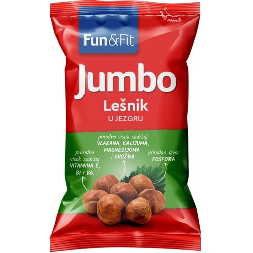 FUN&FIT JUMBO lešnik sirovi 75g Cene