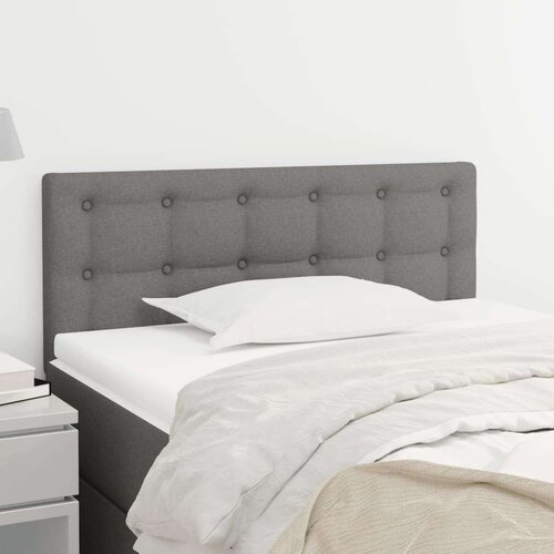  Posteljno vzglavje temno sivo 100x5x78/88 cm blago, (20736308) Slike