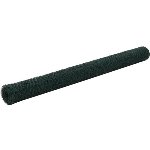vidaXL Zicna mreza za ograjo jeklo s PVC oblogo 25x1,5 m zel Cene