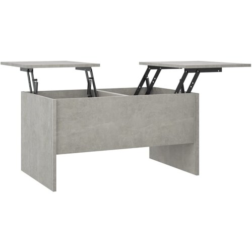 Maison Chic Klubska mizica - kavna mizica - Nizka mizica betonsko siva 80x50x42,5 cm konstruiran les, (21754909) Slike