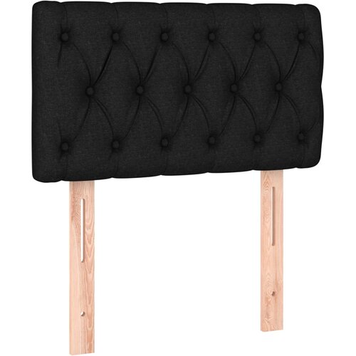 Box spring krevet s madracem crni 80 x 200 cm od tkanine Slike