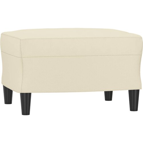  3-dijelni set sofa s jastucima krem od umjetne kože Slike