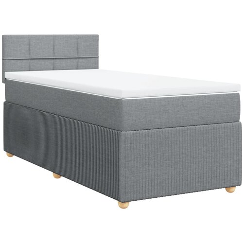 Maison Chic Box spring postelja - Vzmetna postelja z vzmetnico svetlo siva 90x200 cm blago SL11239, (21902648) Cene