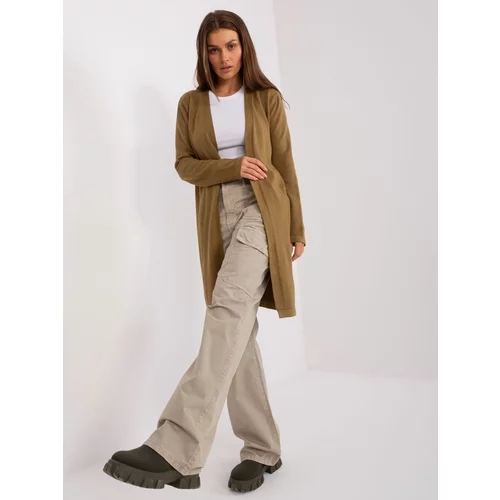 Fashion Hunters Olive Green Women's Long-Sleeved Cardigan
