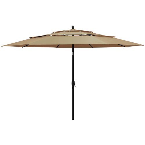 vidaXL senčnik aluminij taupe 3,5 m Cene