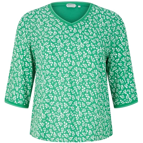 Tom Tailor Women + Majica zelena / bijela