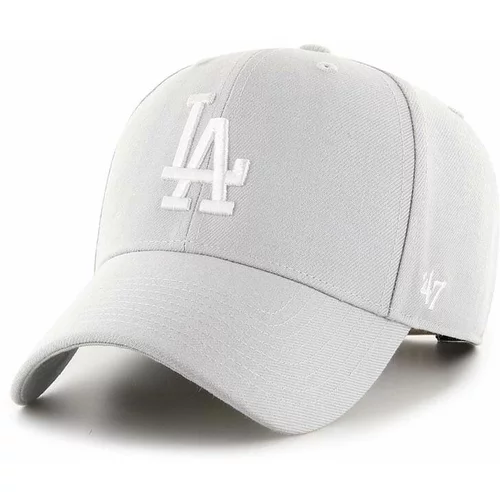 47 Brand Kapa sa šiltom MLB Los Angeles Dodgers boja: siva, s aplikacijom, B-MVPSP12WBP-SLA