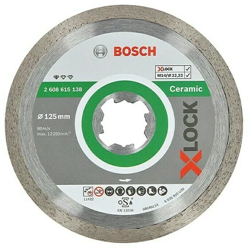 Bosch X-Lock Dijamantna rezna ploča Standard for Ceramic (Promjer rezne ploče: 125 mm, Prikladno za: Keramika)