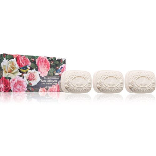 Saponificio Artigianale Fiorentino Rose Blossom Set set sapuna 3x150 g Slike
