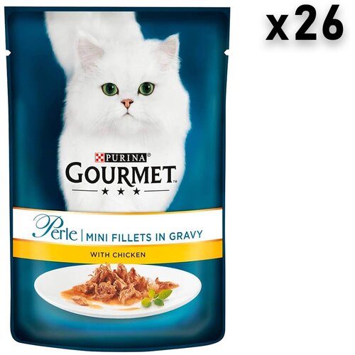 Gourmet Gold gourmet perle vlažna hrana za mačke, piletina, 26x85g Cene