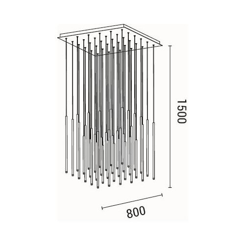  LED luster na sajli CASCADE LED/72W/230V 3000K Slike