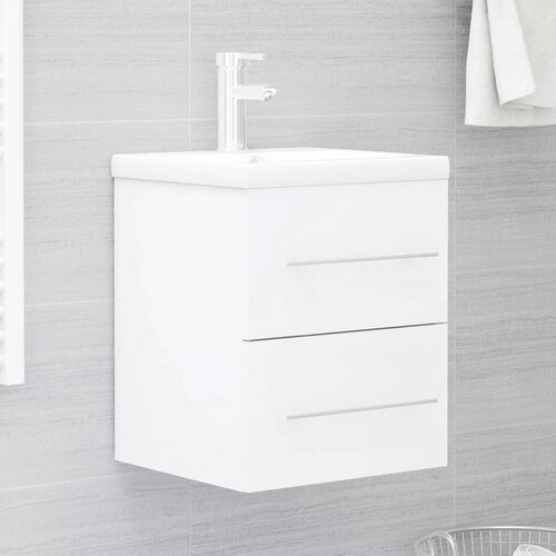 Ormarić za umivaonik bijeli 41 x 38,5 x 48 cm konstruirano drvo Cene