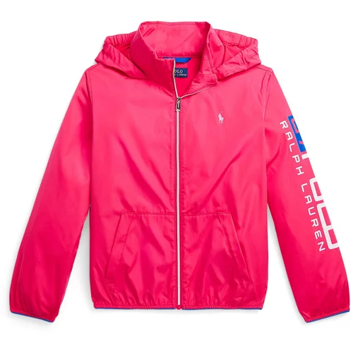 Polo Ralph Lauren Prehodna jakna 'HADLEY' modra / roza / bela