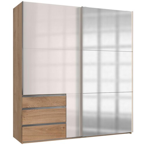 Modern Living Omara Z Drsnimi Vrati Level 36 D, Bela, Barva Hrasta Cene