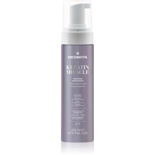 Medavita Keratin Miracle Frizz Over Hair Mousse pena za styling las za lase 200 ml Slike