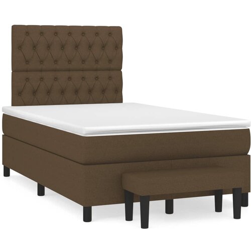  Krevet box spring s madracem tamnosmeđi 120 x 190 cm od tkanine Cene