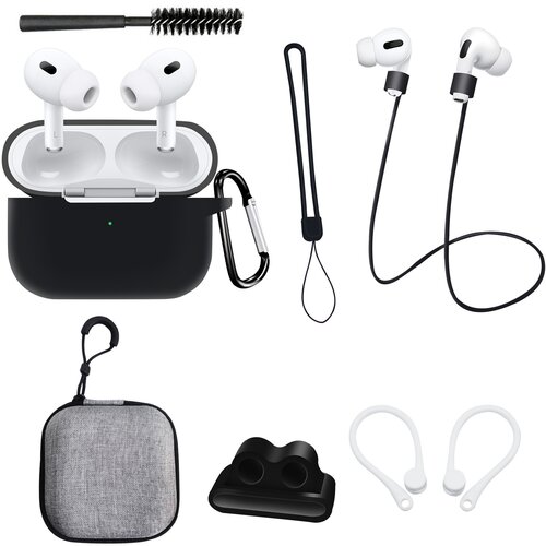 INF Komplet zaščitnega ohišja za Apple AirPods Pro 2. generacije Black, (22104451) Cene