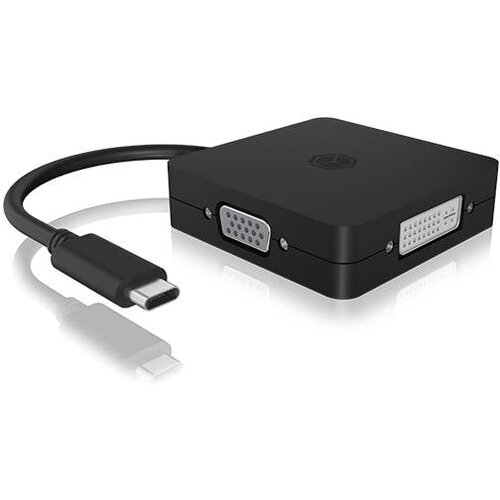 Icybox USB-C&reg; adapter [1x USB-C&reg; - 4x DisplayPort\, HDMI&reg;\, DVI\, VGA] IB-DK1104-C, (20428723) Cene