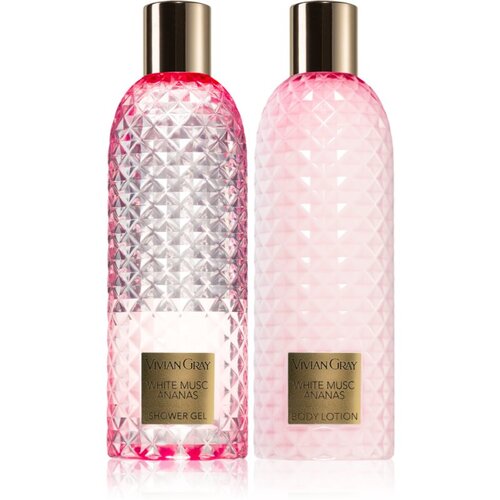 VIVIAN GRAY Gemstone White Musc &amp;amp; Ananas poklon set za tijelo 2x300 ml Slike