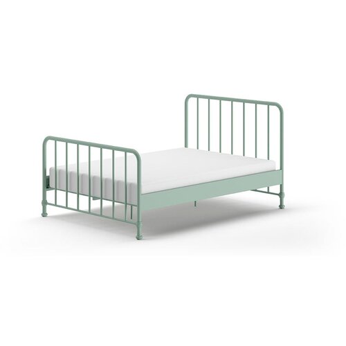 Vipack Zelena kovinska postelja z letvenim dnom 140x200 cm BRONXX &amp;ndash; Slike