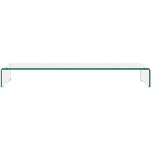 VidaXL Stalak za TV /Monitor Prozirno Staklo 100x30x13 cm Slike