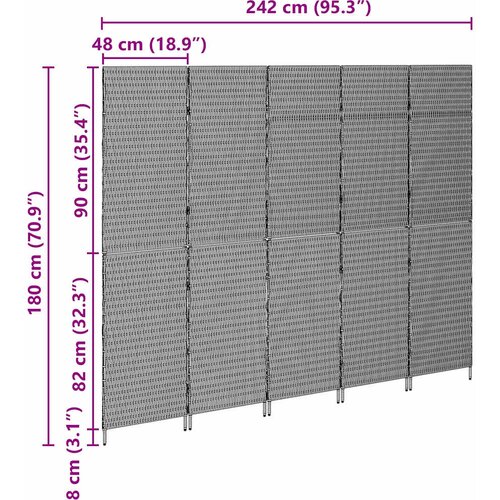 Pregradna pregača Bež 242 x 180 cm poliratan Slike