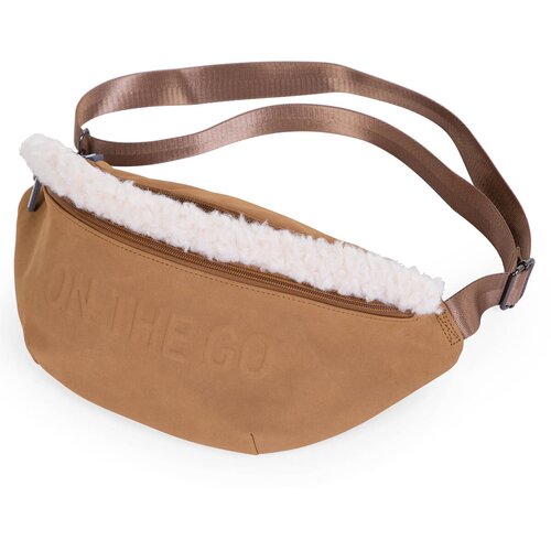 Childhome torbica za okoli pasu on the go suede beige Slike