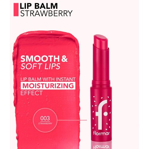 Flormar Lip Balm balzam za usne s okusom nijansa 003 Strawberry 3 g Slike