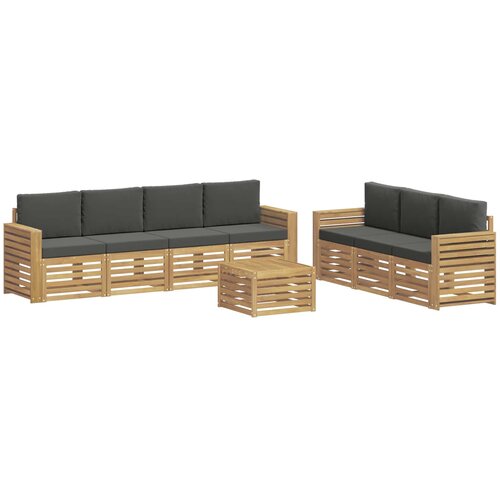  Setovi sofa 8 kom. Bijela i antracit Poliester Slike