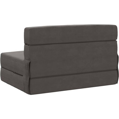 SOFA na razvlačenje Tamnosiva 70 x 80 x 60 cm Tkanina Slike