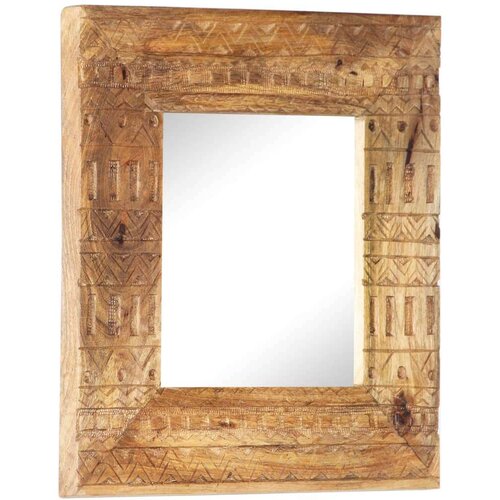 VidaXL Ručno izrezbareno ogledalo 50 x 50 x 11 cm masivno drvo manga Slike