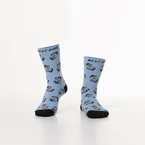 Fasardi Blue women's socks with figures Slike