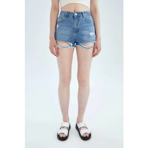 Defacto High Waisted Distressed Jean Short