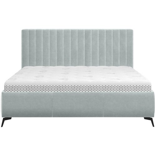Hom`in OBLAZINJENA POSTELJA 140 cm x 200 cm , tekstil modrosiva Slike
