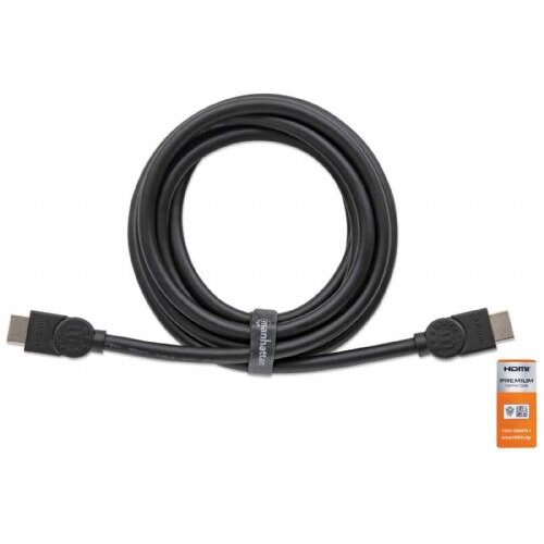 Manhattan HDMI priključni kabel 1.00 m 354837 audio povratni kanal (arc), pozlaćeni kontakti crna [1x mu&amp;scaron;ki konektor HDMI - 1x mu&amp;scaron;ki konektor HDMI] Slike
