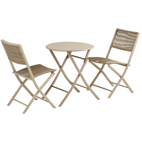 House Nordic Bež metalni vrtni blagovaonski set za 2 osobe Arcas &amp;ndash; Slike