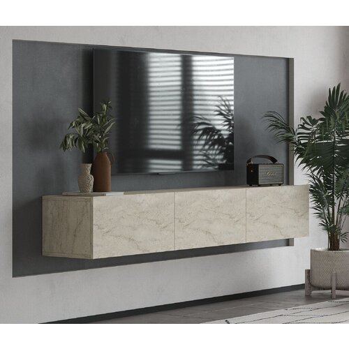 Hanah home TV Komoda Alfa, 180x28,6x31,4 cm, Bež Slike